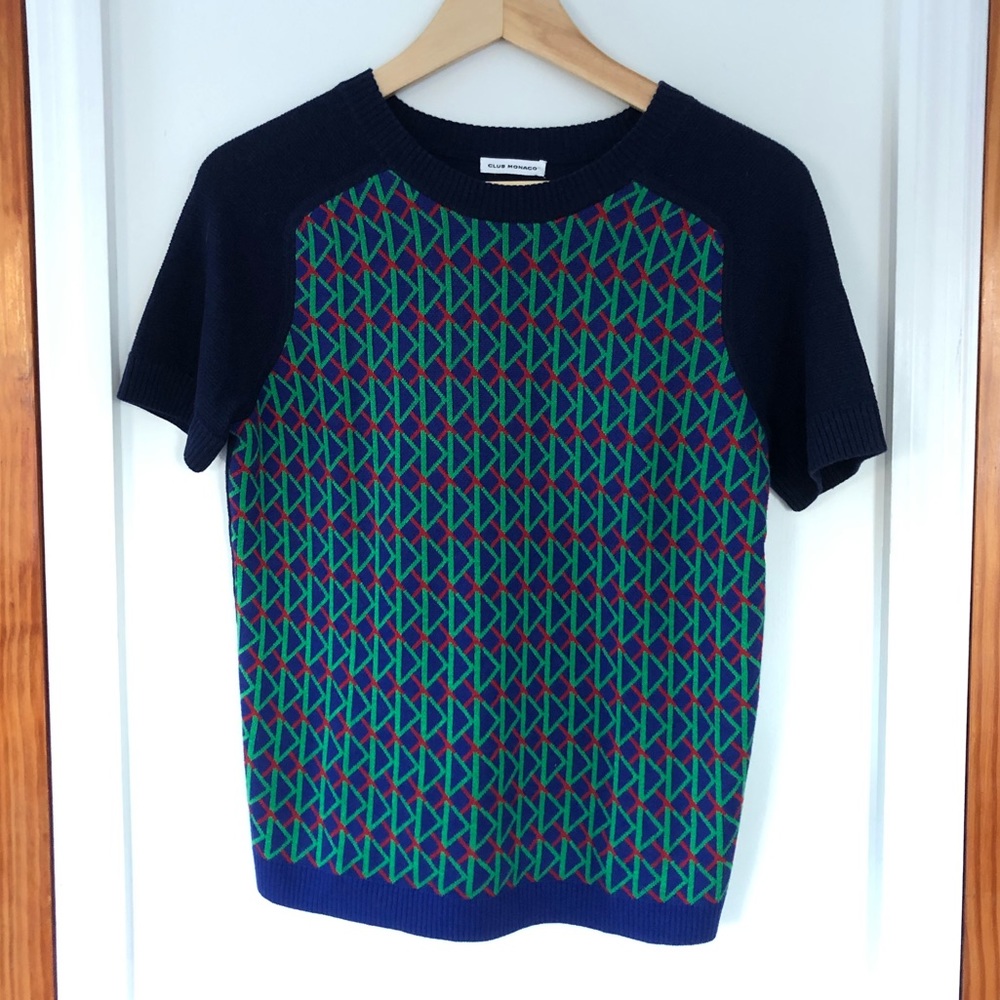 Club Monaco Short Sleeve Sweater Size S